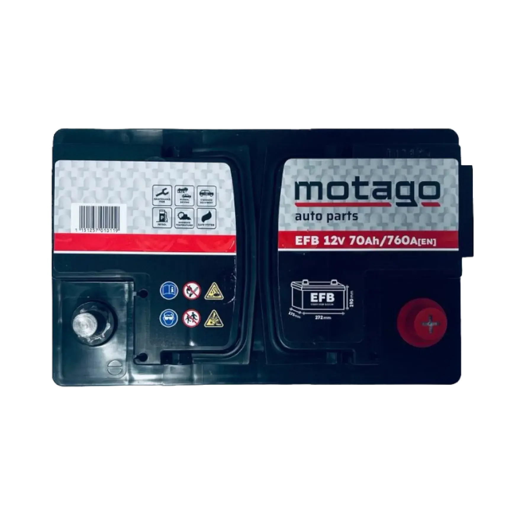Starterbatterie 70Ah/760A R+ MOTAGO. TecDoc: .